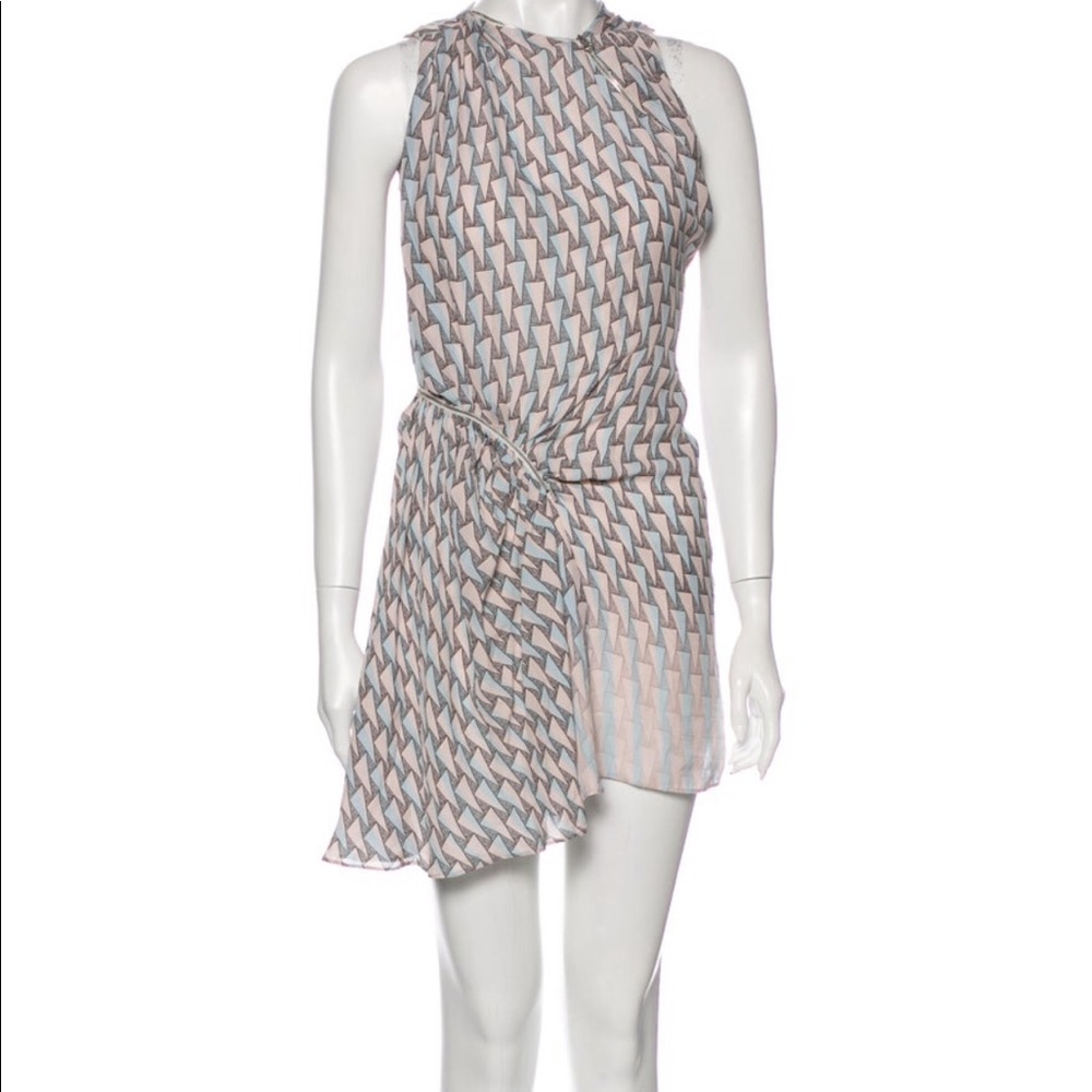 Rebecca Minkoff Asymmetrical Silk Mini Dress